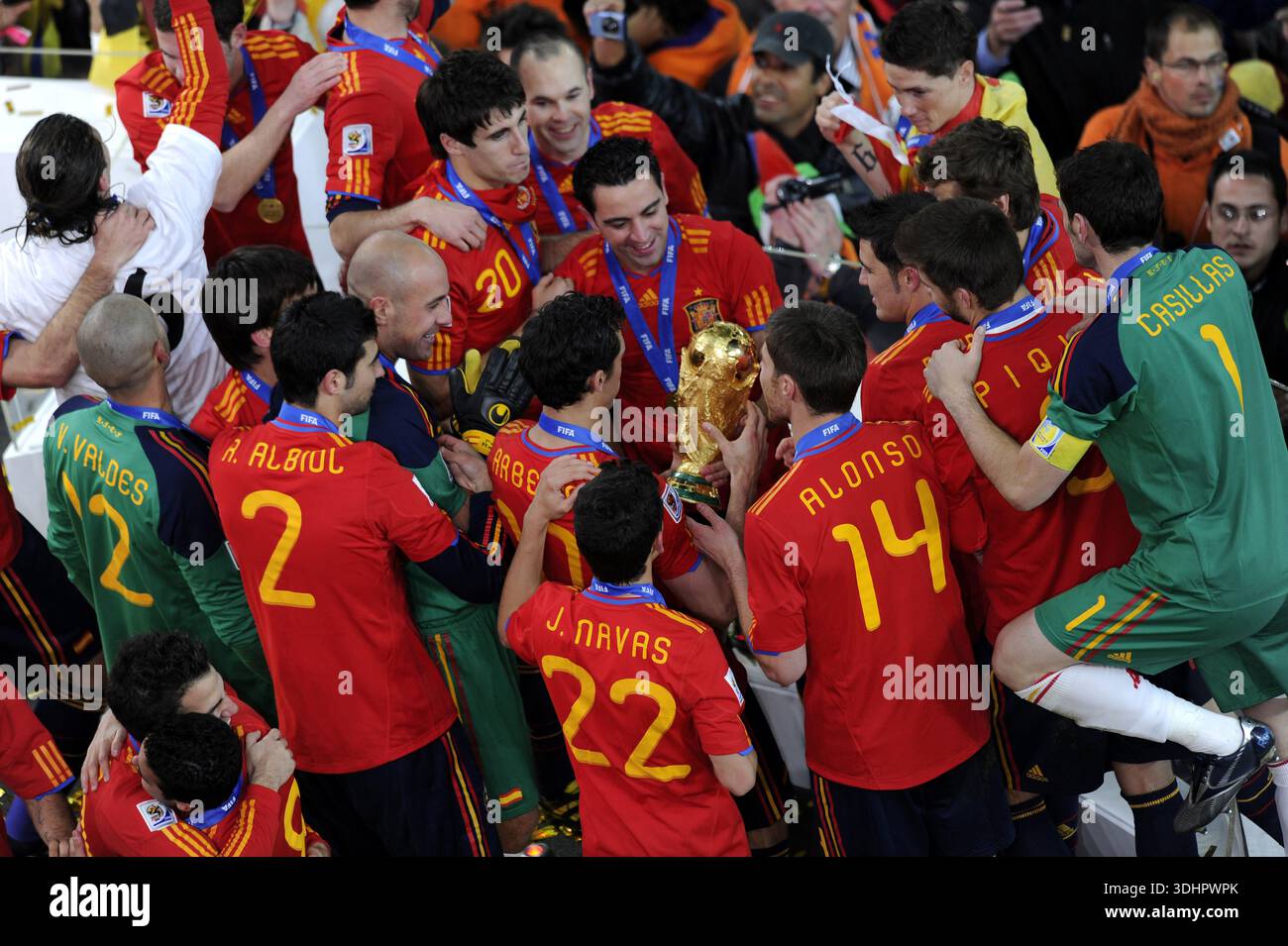 Spain 2010 world cup trophy xavi hi-res stock photography and