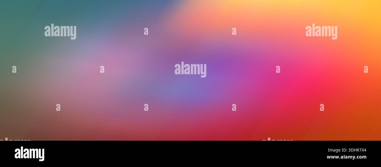 Various bright blurry spots. Bright rainbow gradient background. Wind banner Stock Photo