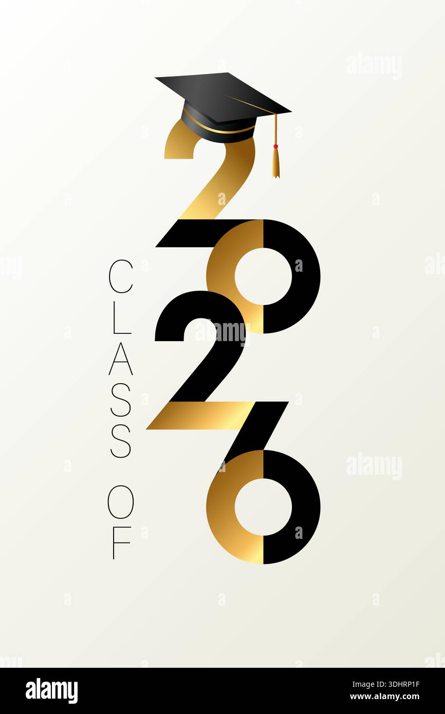 Class of 2026 typography logo design concept. Congratulation graduation ...