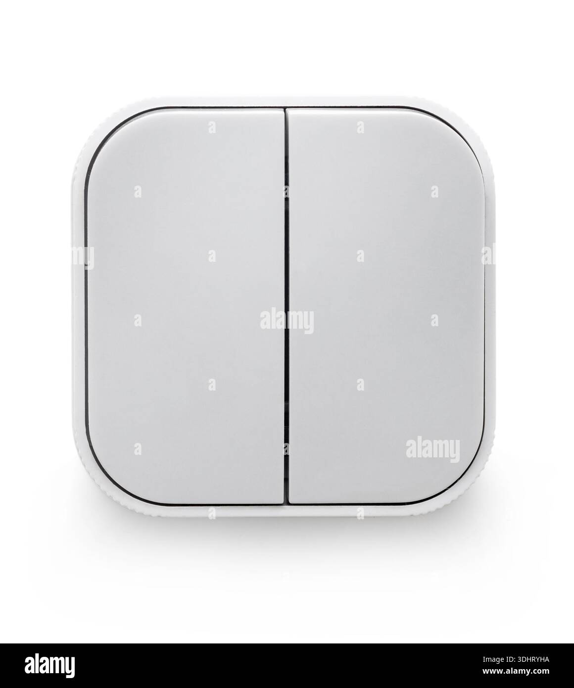 new switch close-up on white isolated background Stock Photo