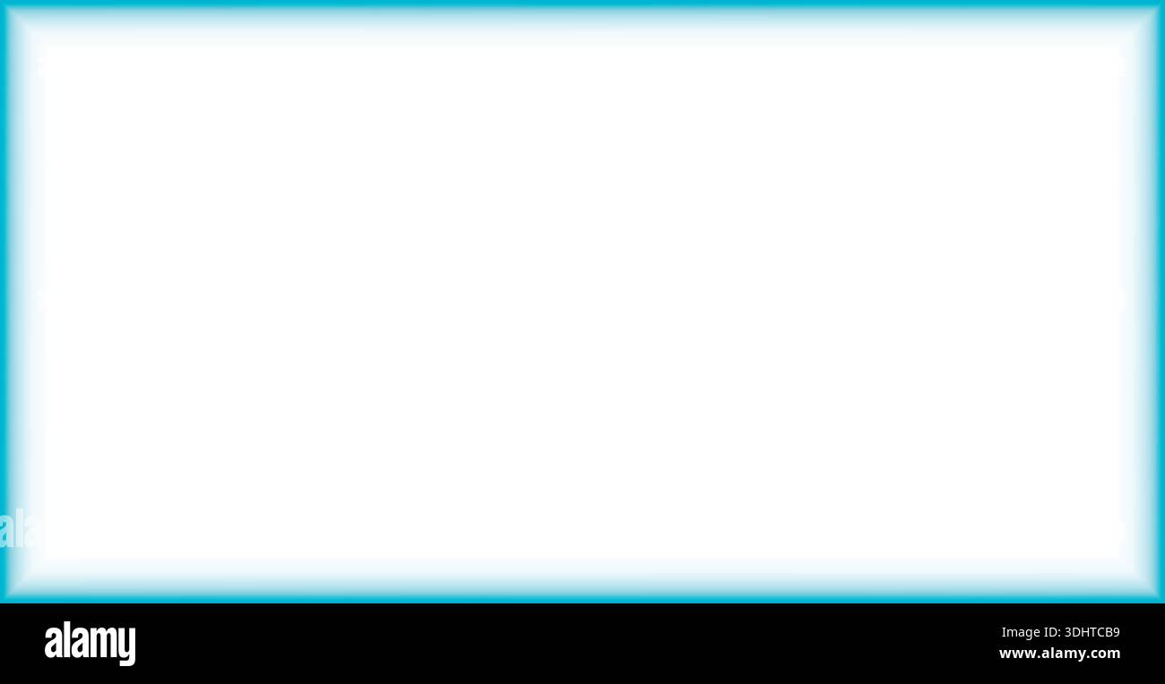 Futuristic Cyan Neon Border on Black Empty Space for Text  Design Element Stock Vector