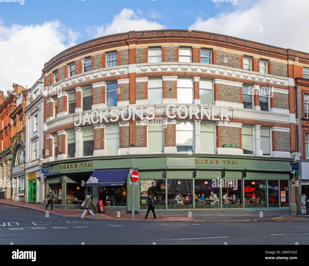 Rosa's Thai restaurant, historic heritage building Jackons Corner, Kings Road, Reading, Berkshire, England, UK Stock Photo