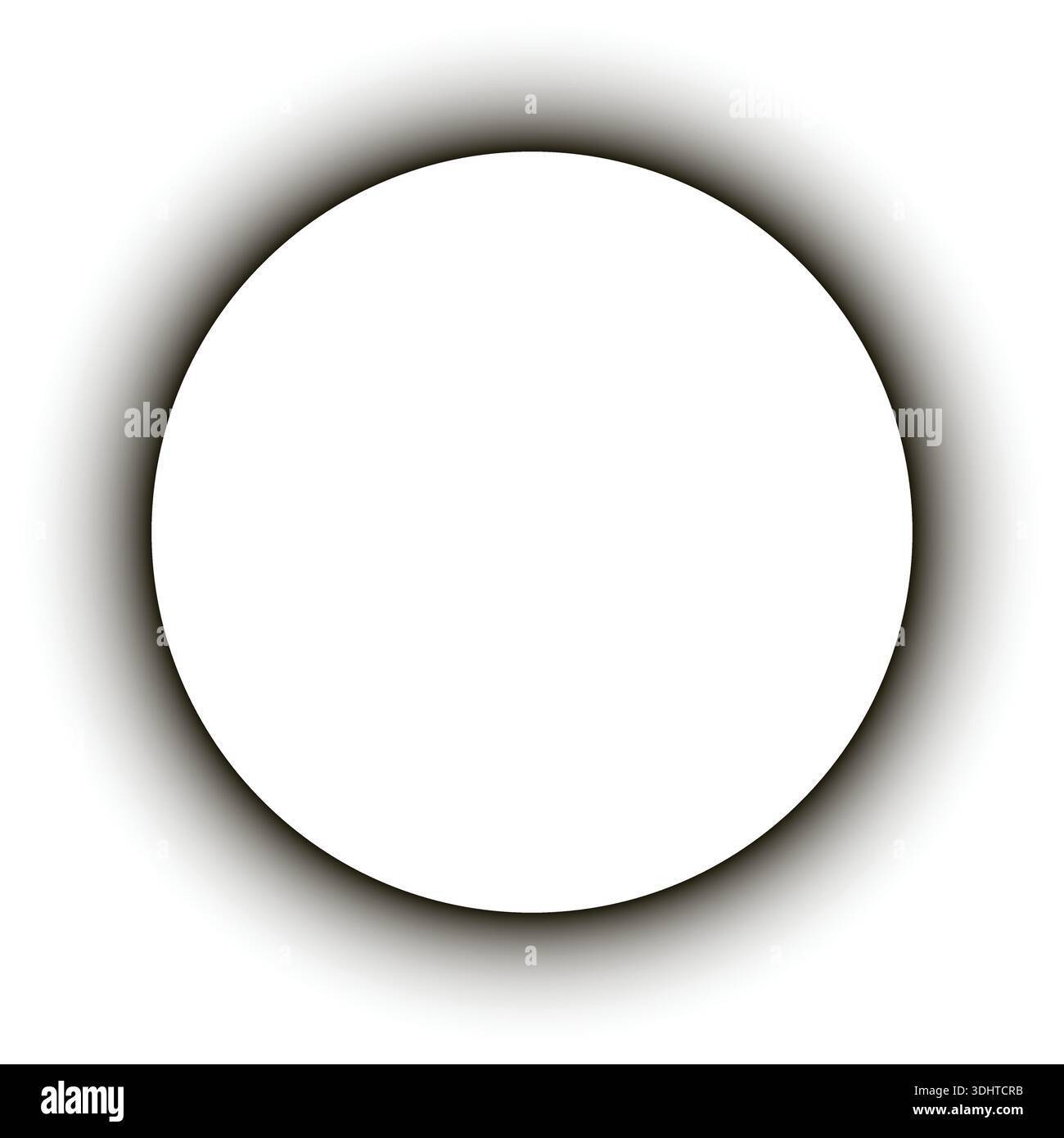 Black Circle with Fading White Gradient Border on Dark Background Stock Vector