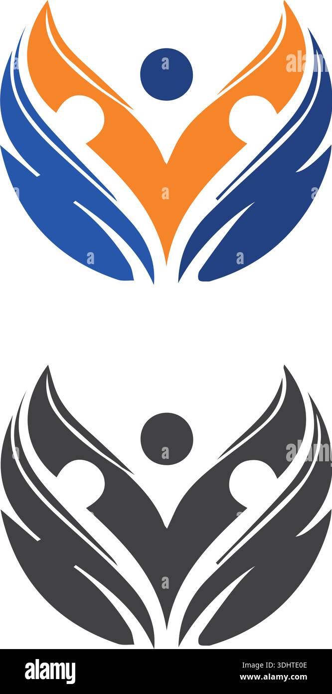 phoenix symbol icon logo design vector Stock Vector