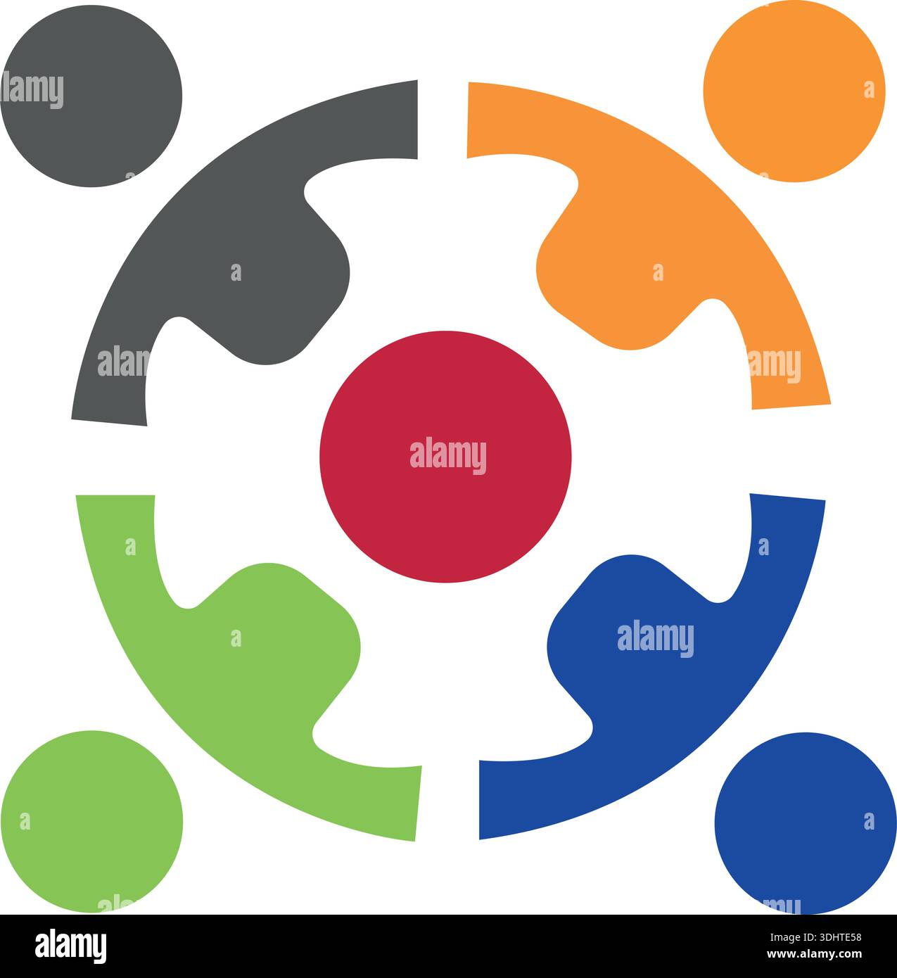 Gear community Logo Template vector icon illustration design Free Vector Stock Vector