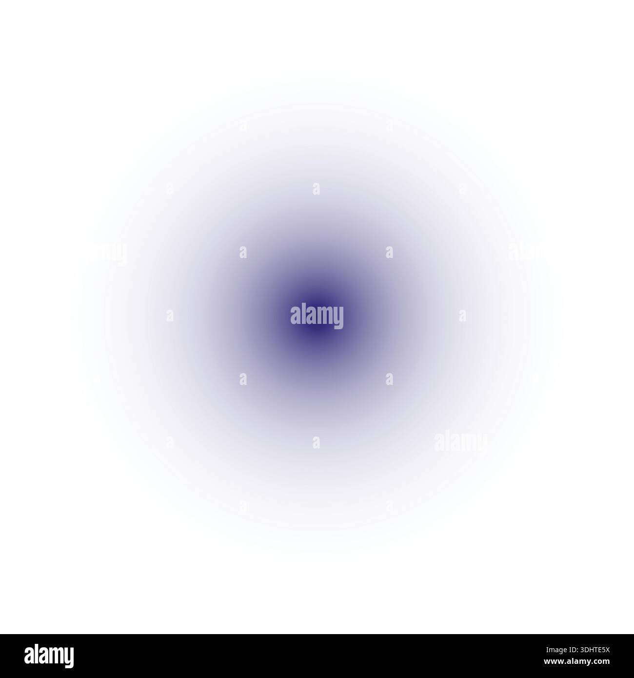 Centered Blue White Glow Circle Radial Gradient Design on Black Background Stock Vector