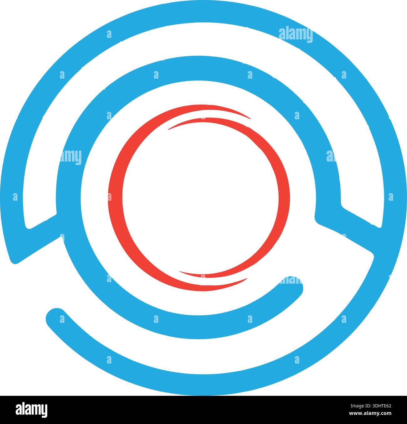 Round target technology logo vector Stock Vector