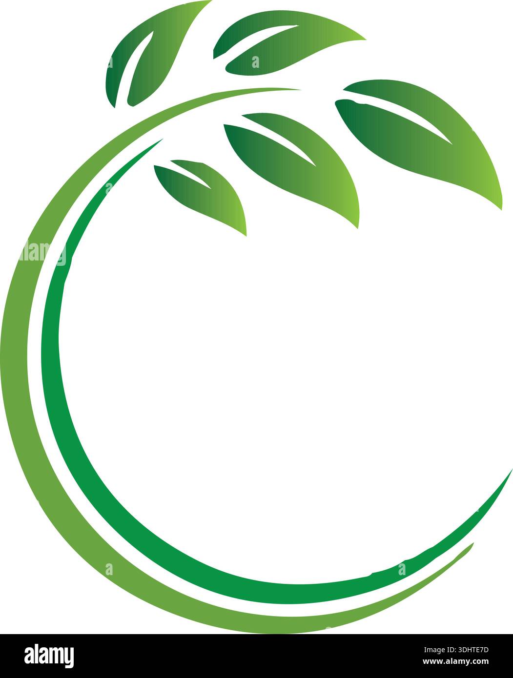 Creative Green nature logo design, Vector design template Free Vector Stock Vector