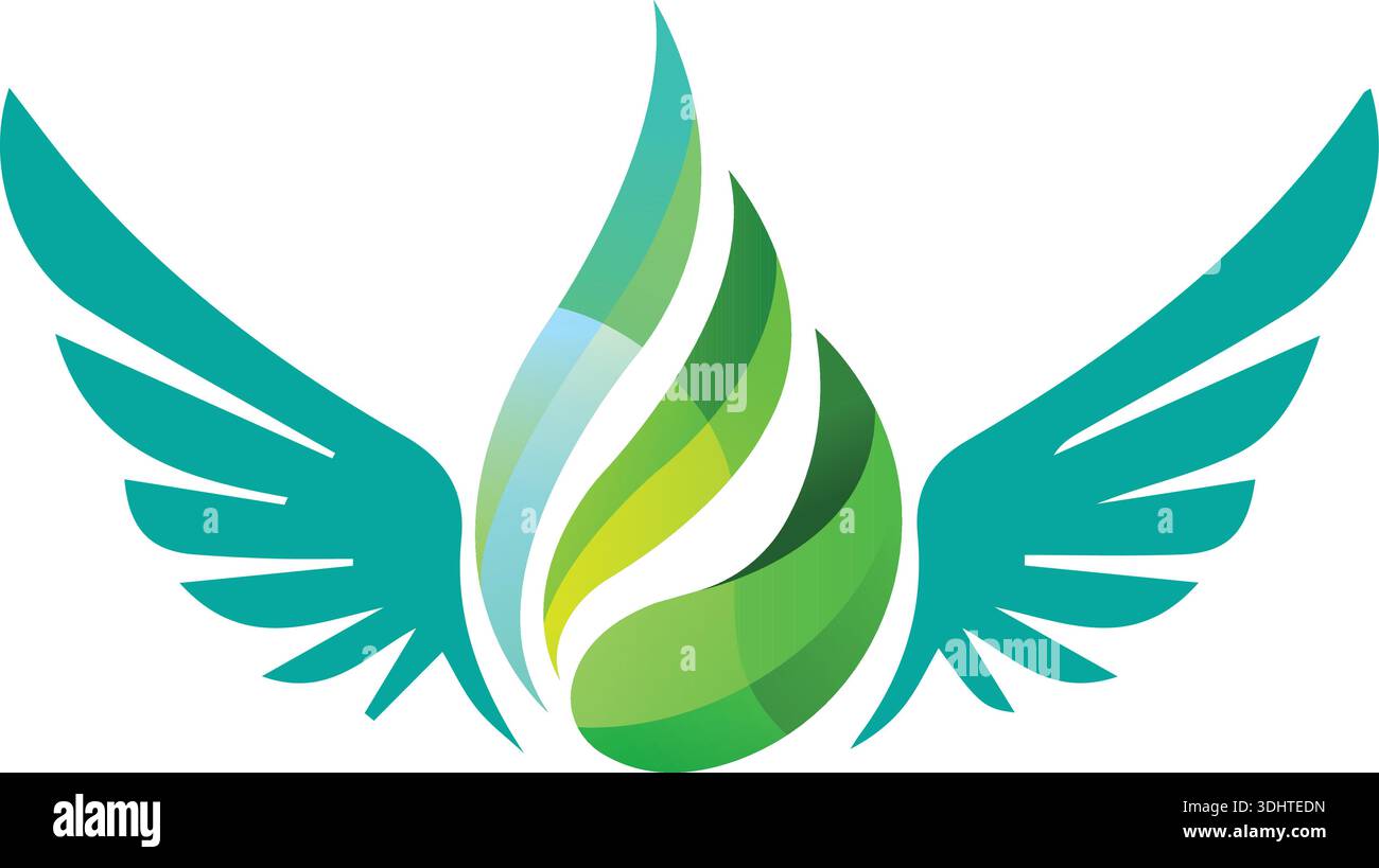 drop logo design simple drop bird logodesign Stock Vector