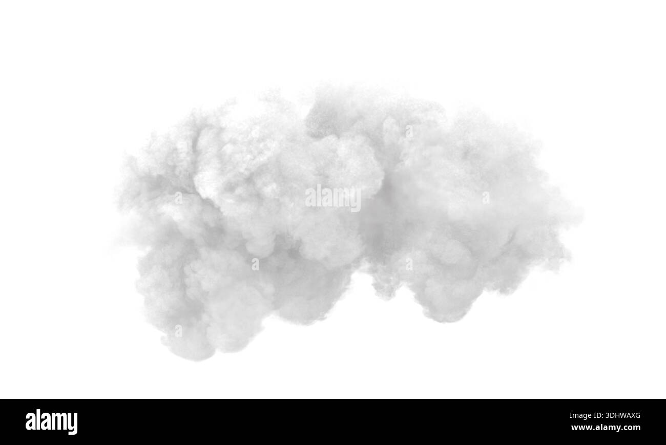 3d white cumulus cloud on transparent background Stock Photo