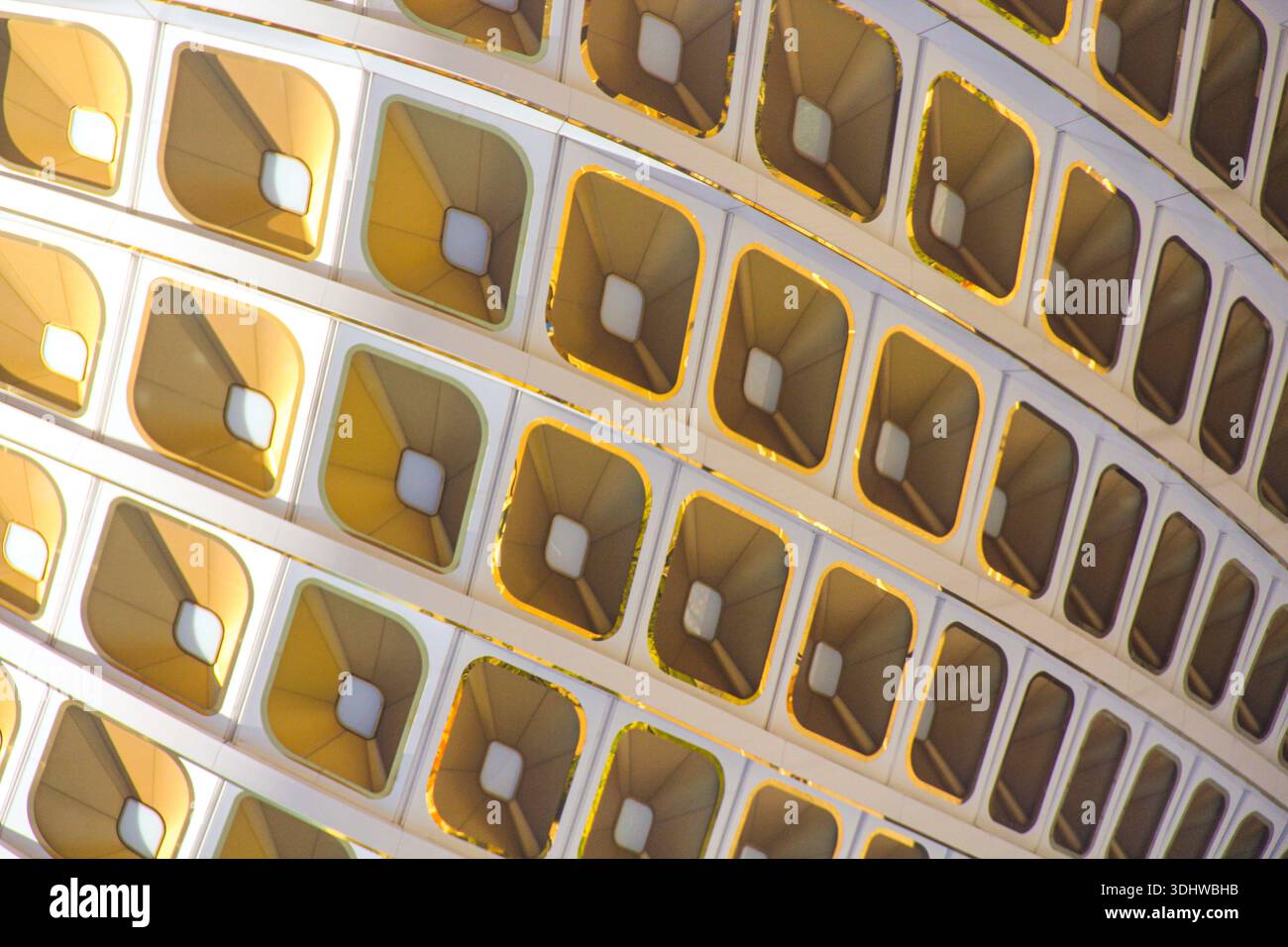Abstract architectural pattern featuring repeating geometric window ...