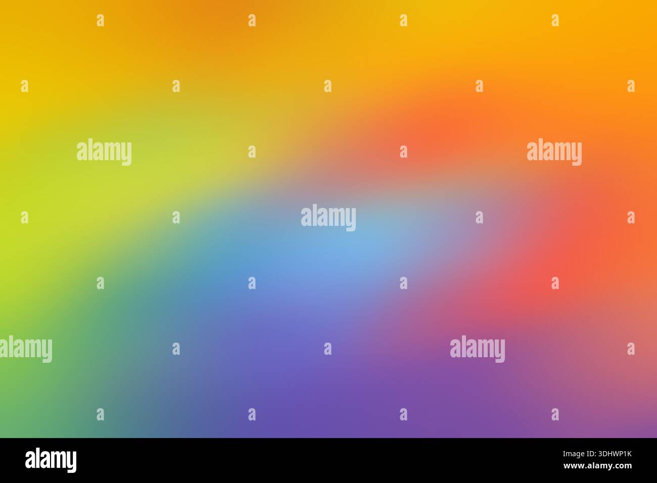 Bright rainbow gradient orange violet yellow background. Various blurry spots Stock Photo