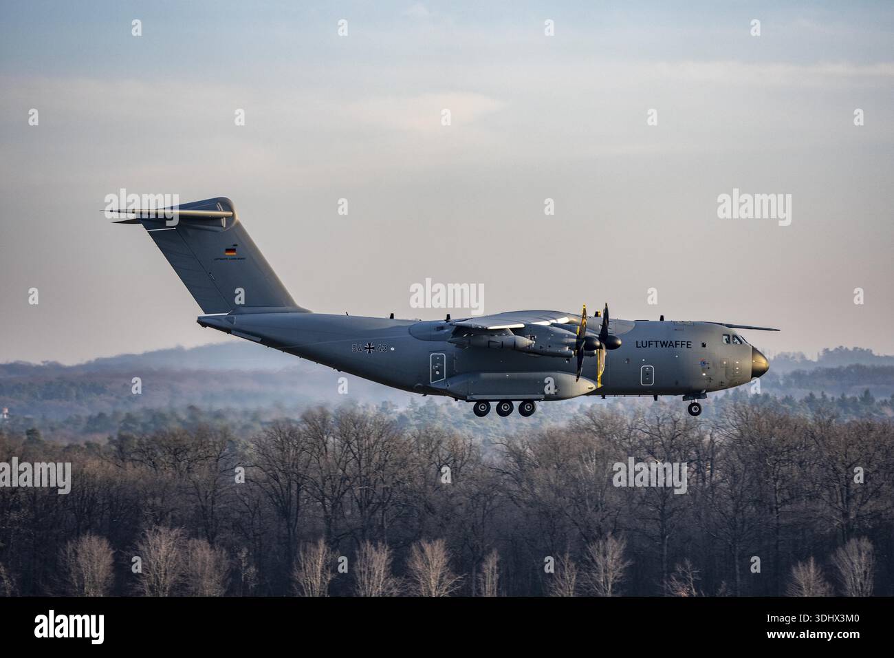 Airbus A400 transport aircraft of the German Air Force, landing …
