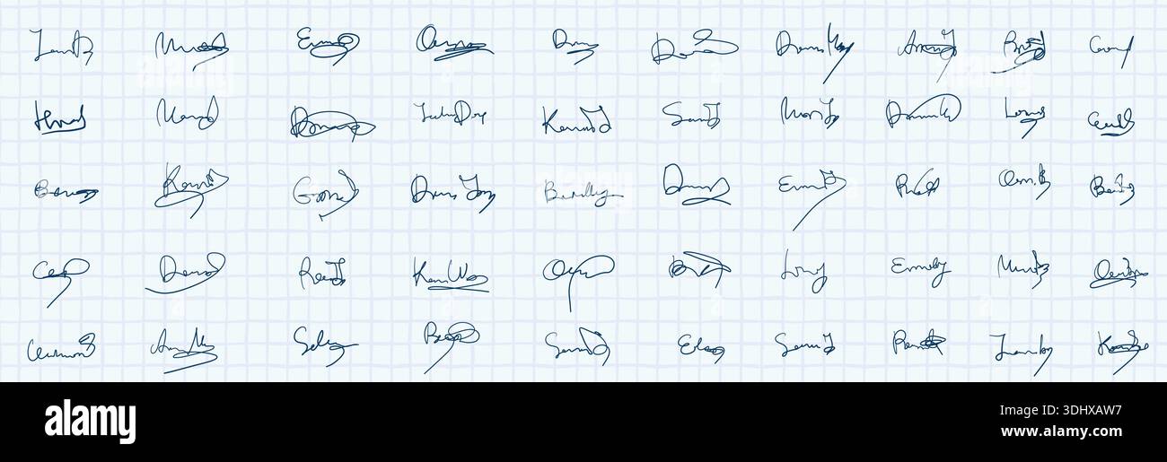Cursive signature hi-res stock photography and images - Alamy