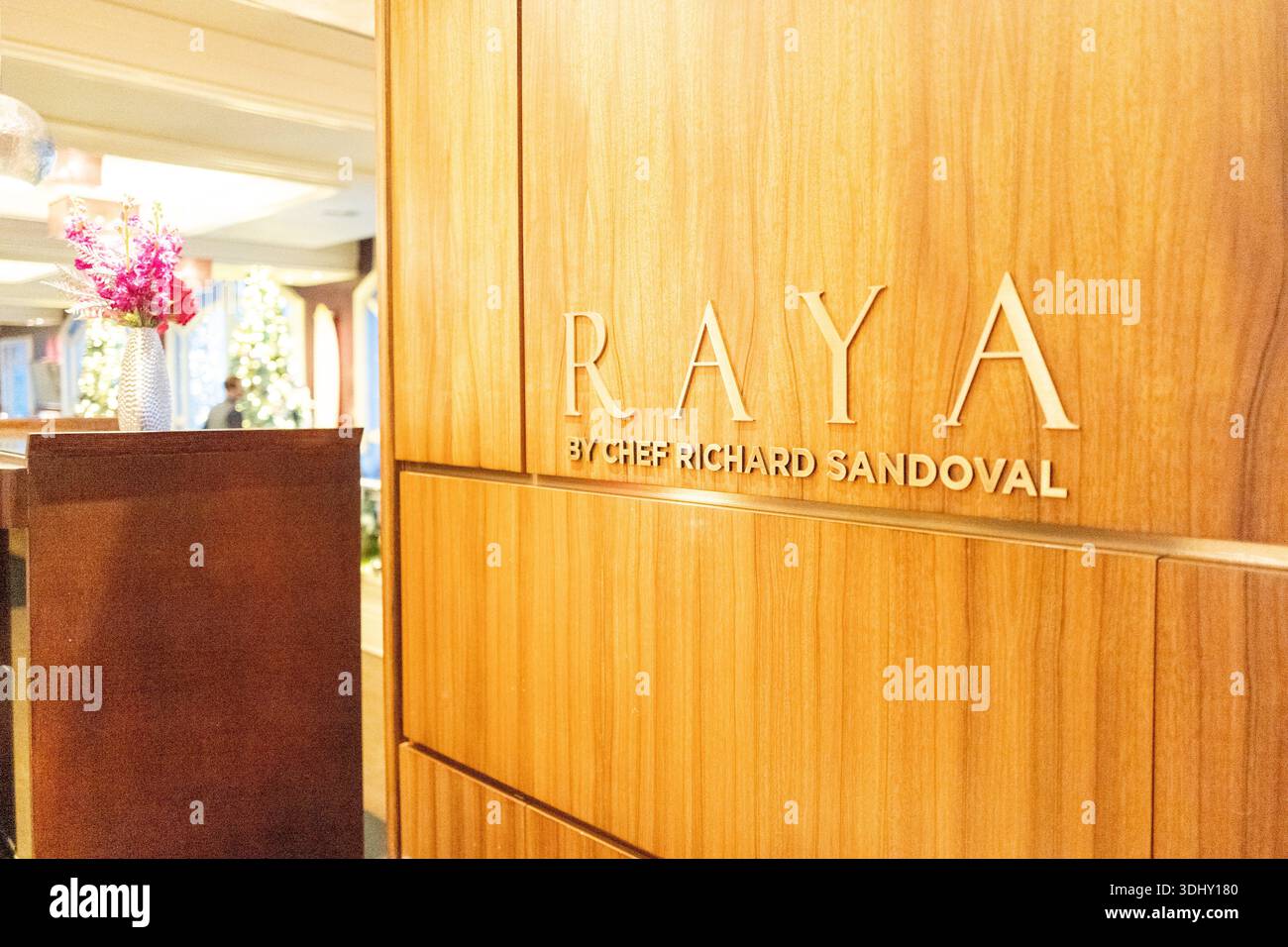 Signage for Raya restaurant at Ritz Carlton Laguna Niguel, Dana Point ...