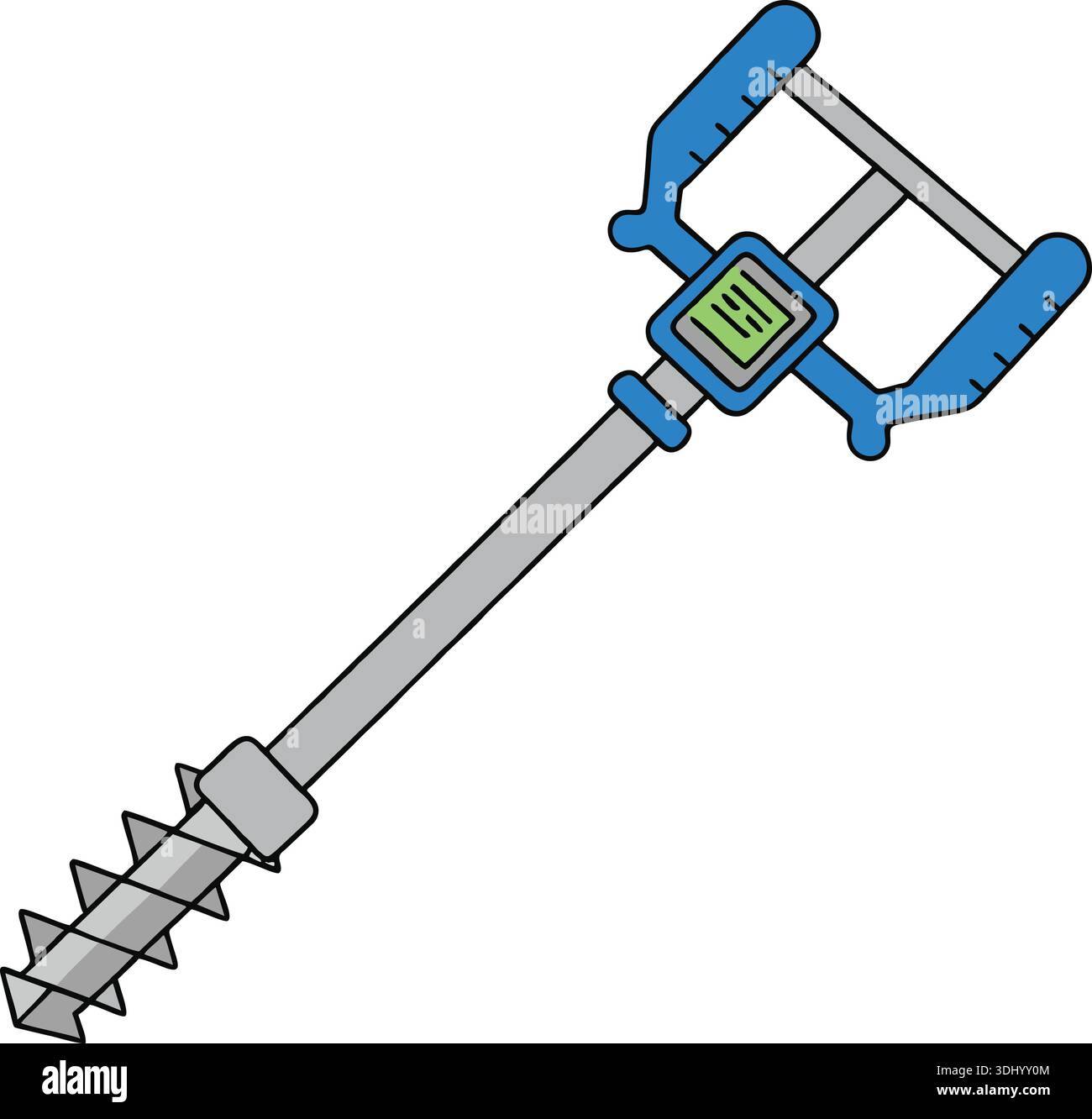 Smart digital earth auger vector for precision agriculture soil ...