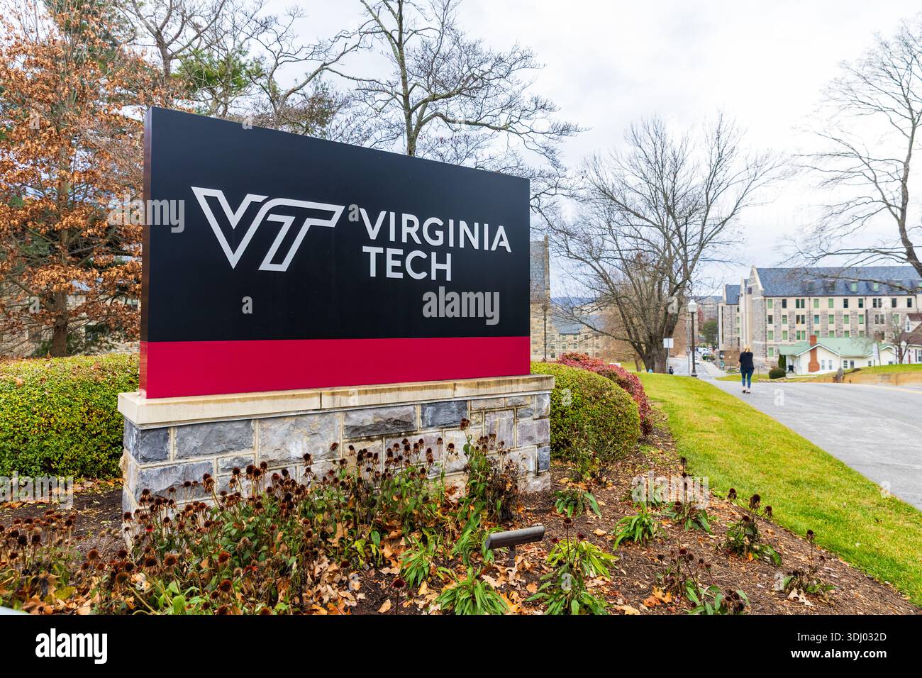 Blacksburg, VA - November 21, 2025: Virginia Polytechnic Institute and State University (Virginia Tech) in Blacksburg, Virginia Stock Photo