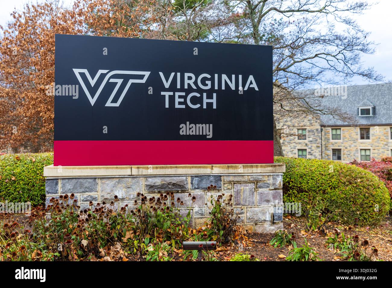 Blacksburg, VA - November 21, 2025: Virginia Polytechnic Institute and State University (Virginia Tech) in Blacksburg, Virginia Stock Photo