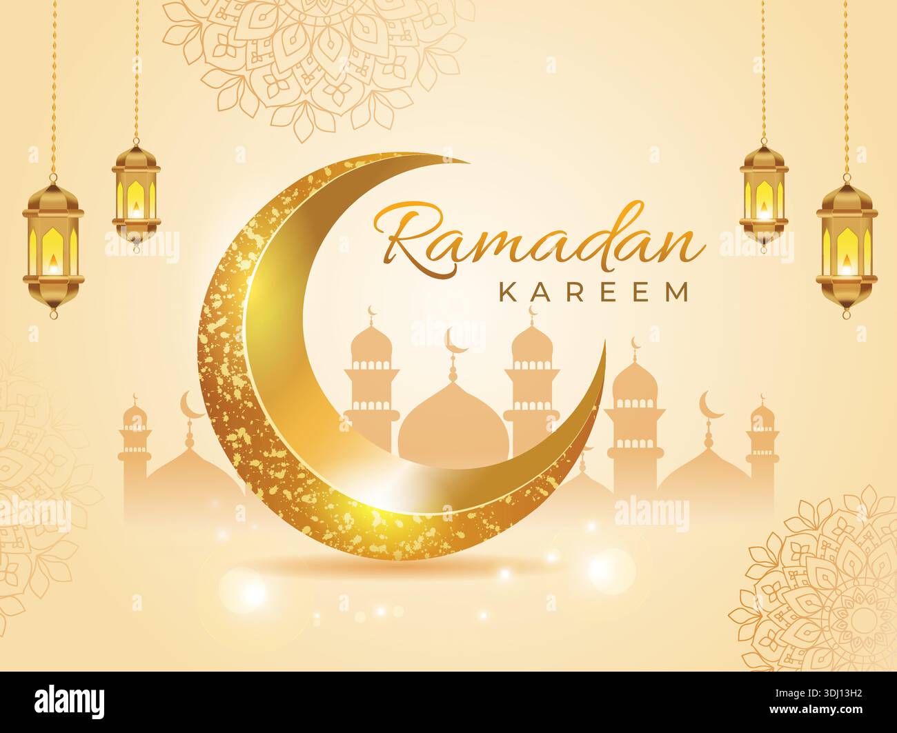 Crescent moon lanterns ramadan hi-res stock photography and images - Alamy