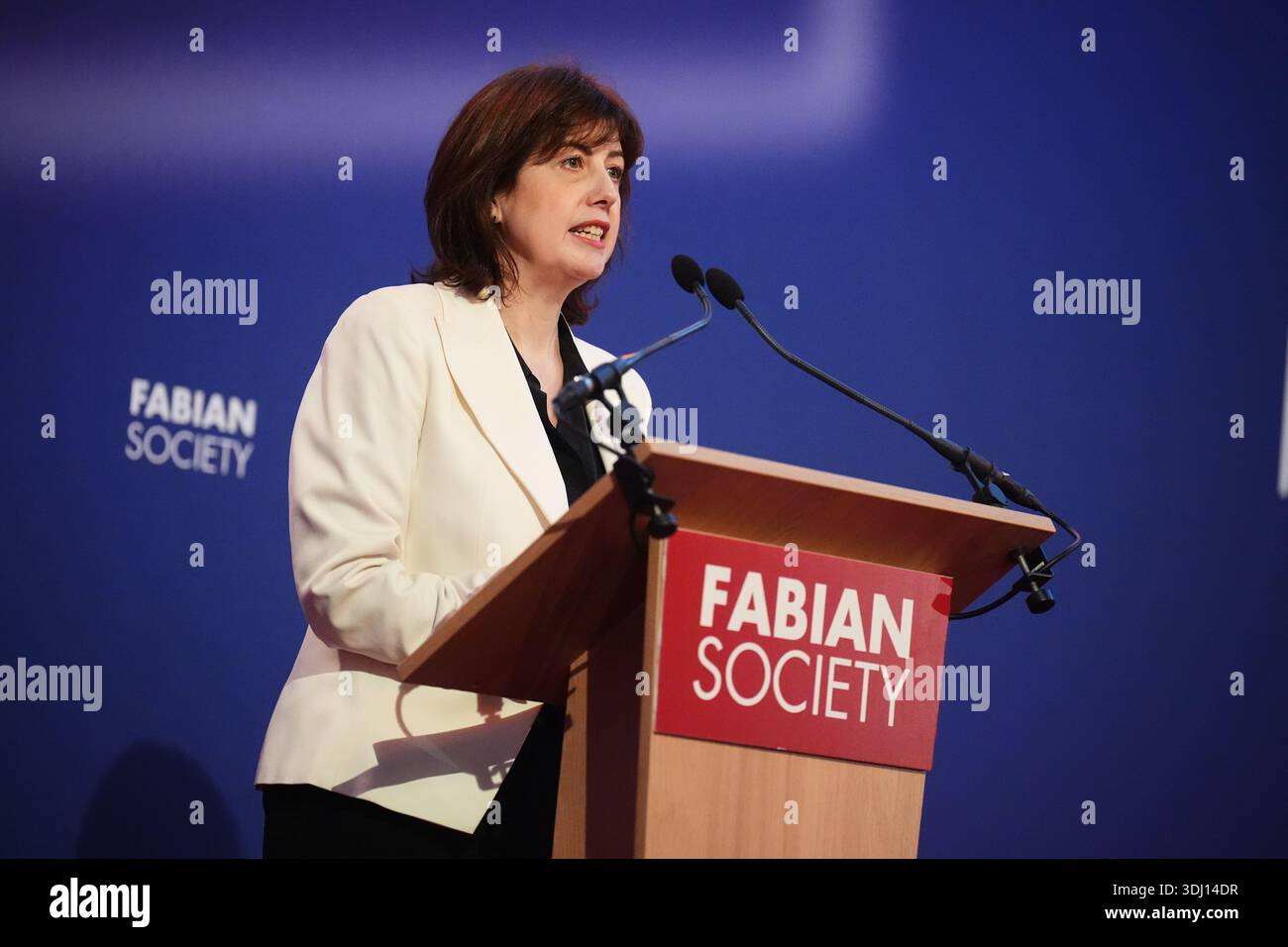 Deputy Leader of the Labour Party Lucy Powell speaking at the Fabian ...