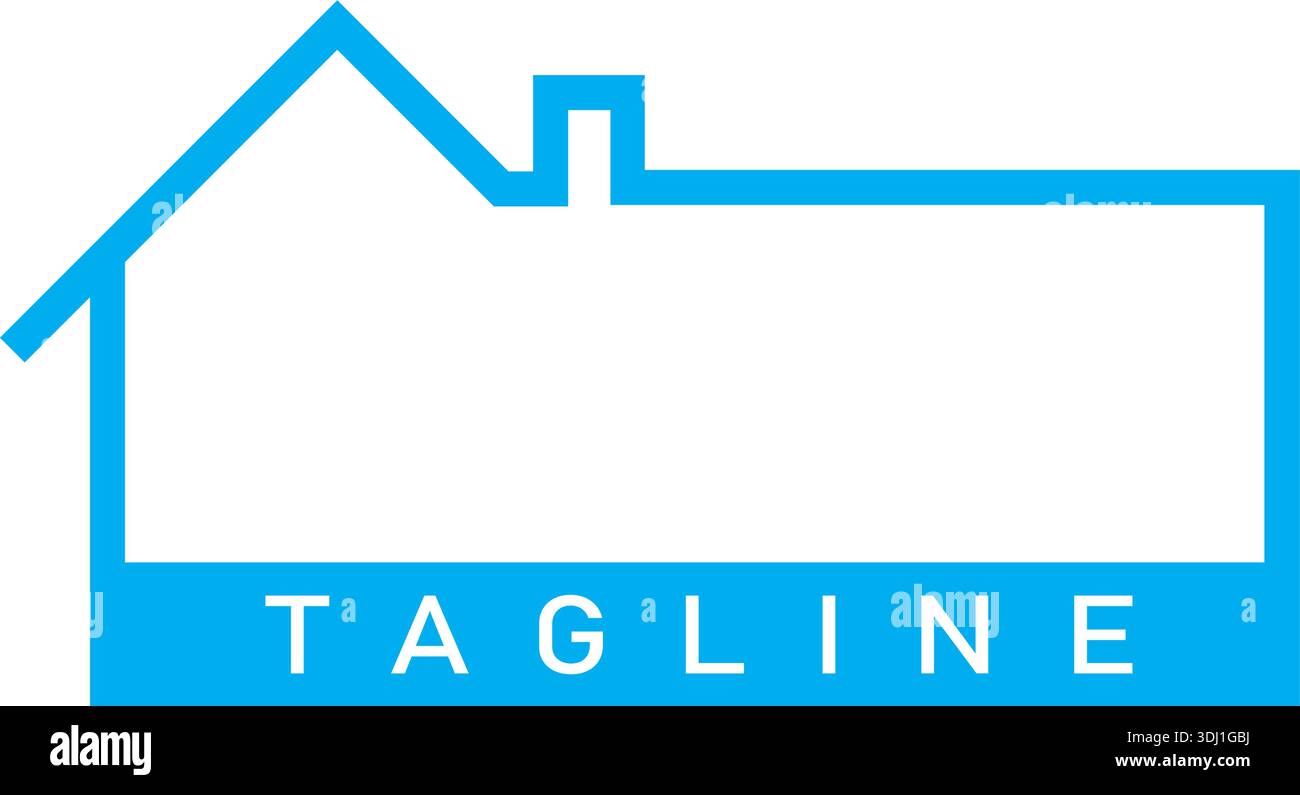 Home design and  tagline or text here logo design Stock Vector