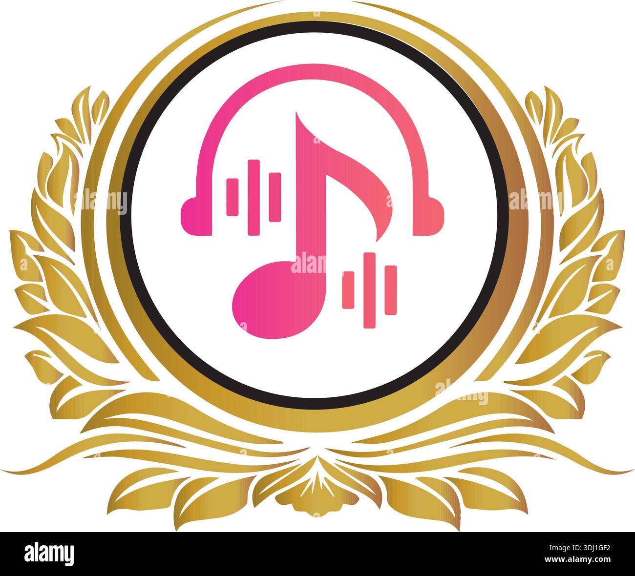 Music house design element vector with creative concept idea Stock Vector