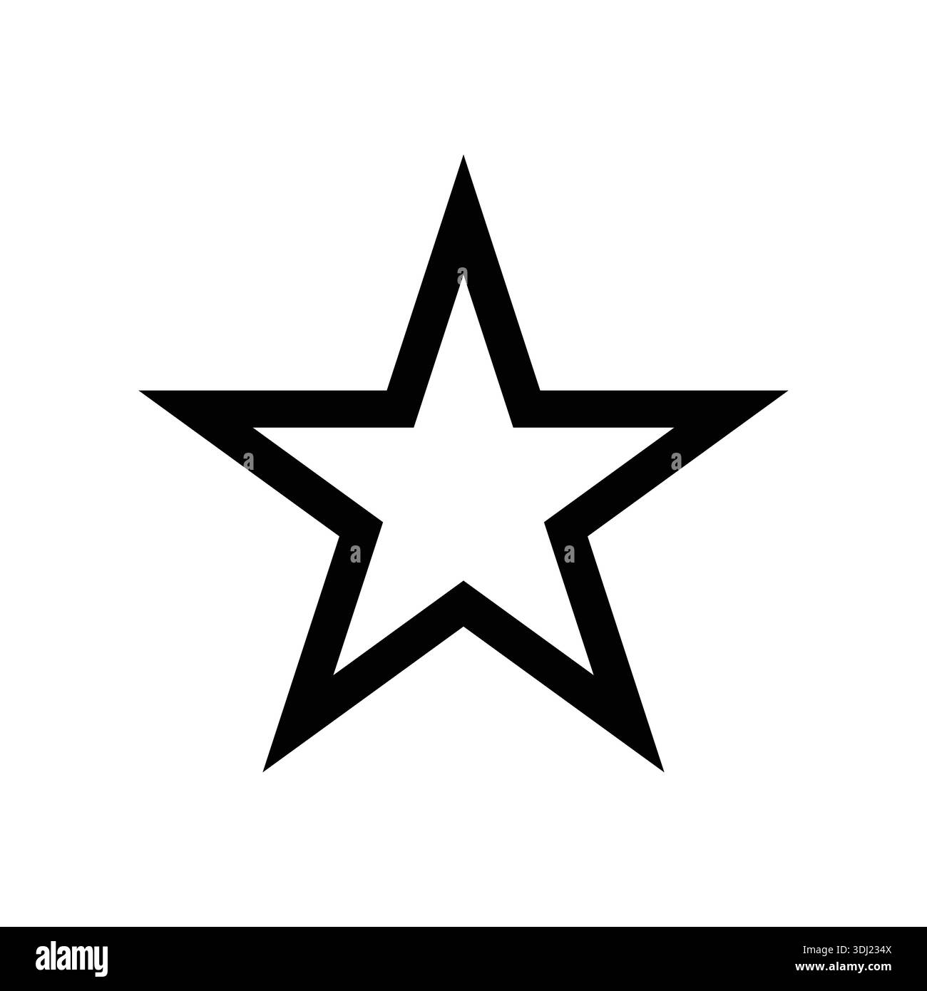 Single Star Icon with Thick Outline for Emphasis and Visual Impact ...