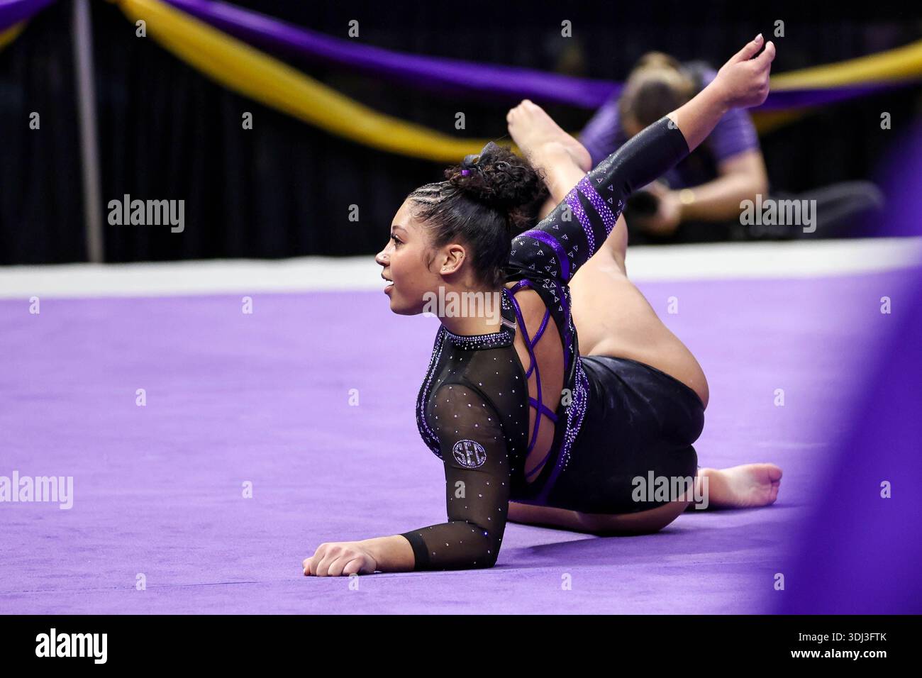 January 23, 2026: LSU's Nina Ballou performs her floor routine during ...