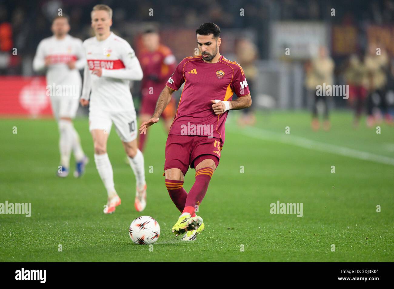 Olimpico Stadium, Rome, Italy - Zeki Celik of AS Roma during Uefa ...