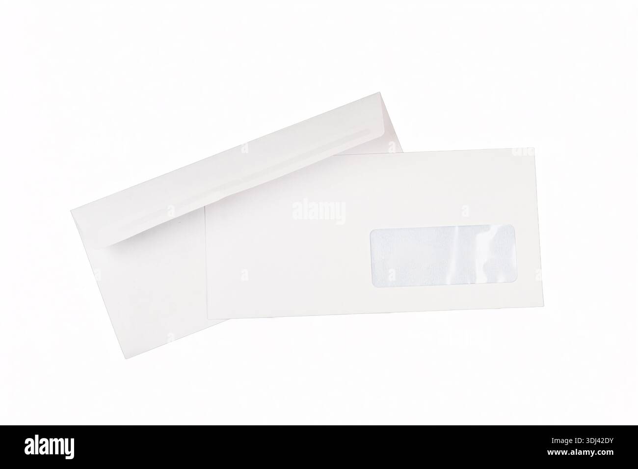 some white envelopes on a white surface Stock Photo