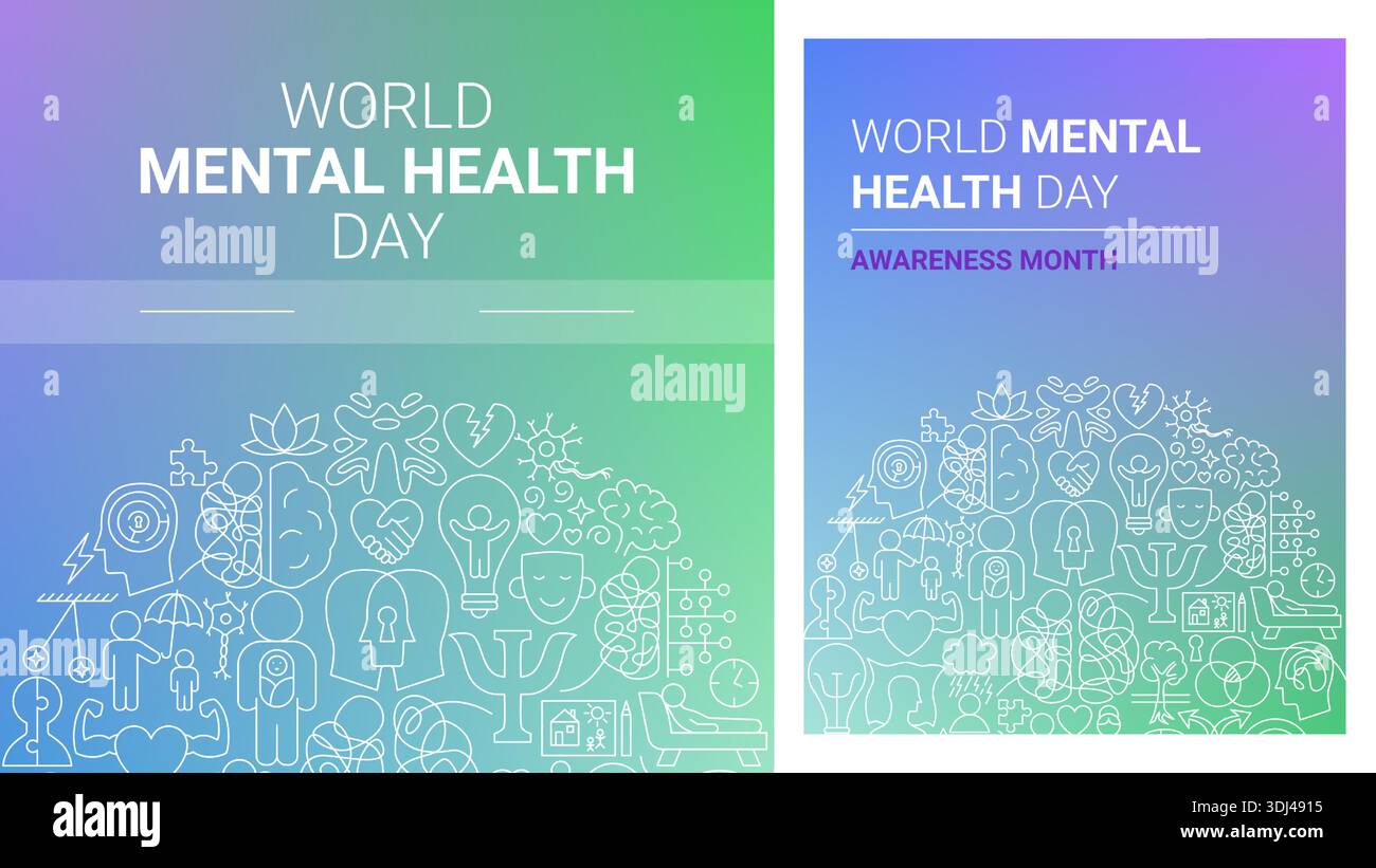 World Mental Health International Day Stock Vector Image & Art - Alamy