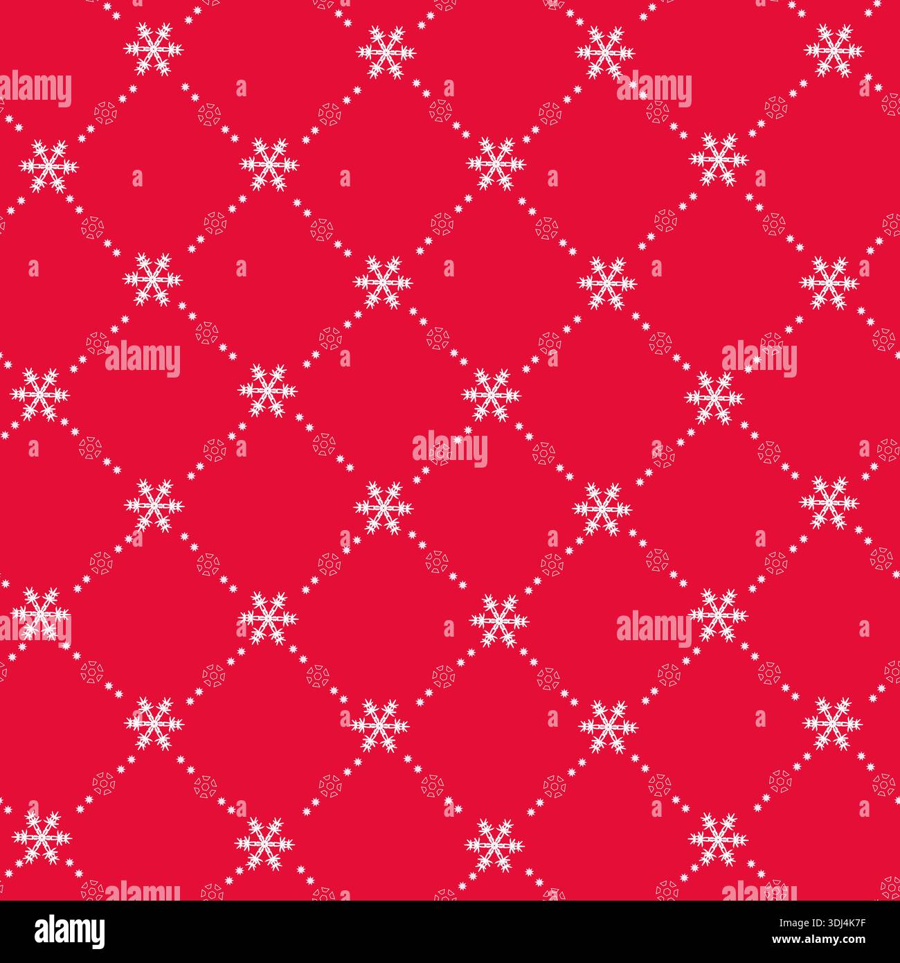 Plaid with snowflakes seamless fabric design pattern Stock Vector