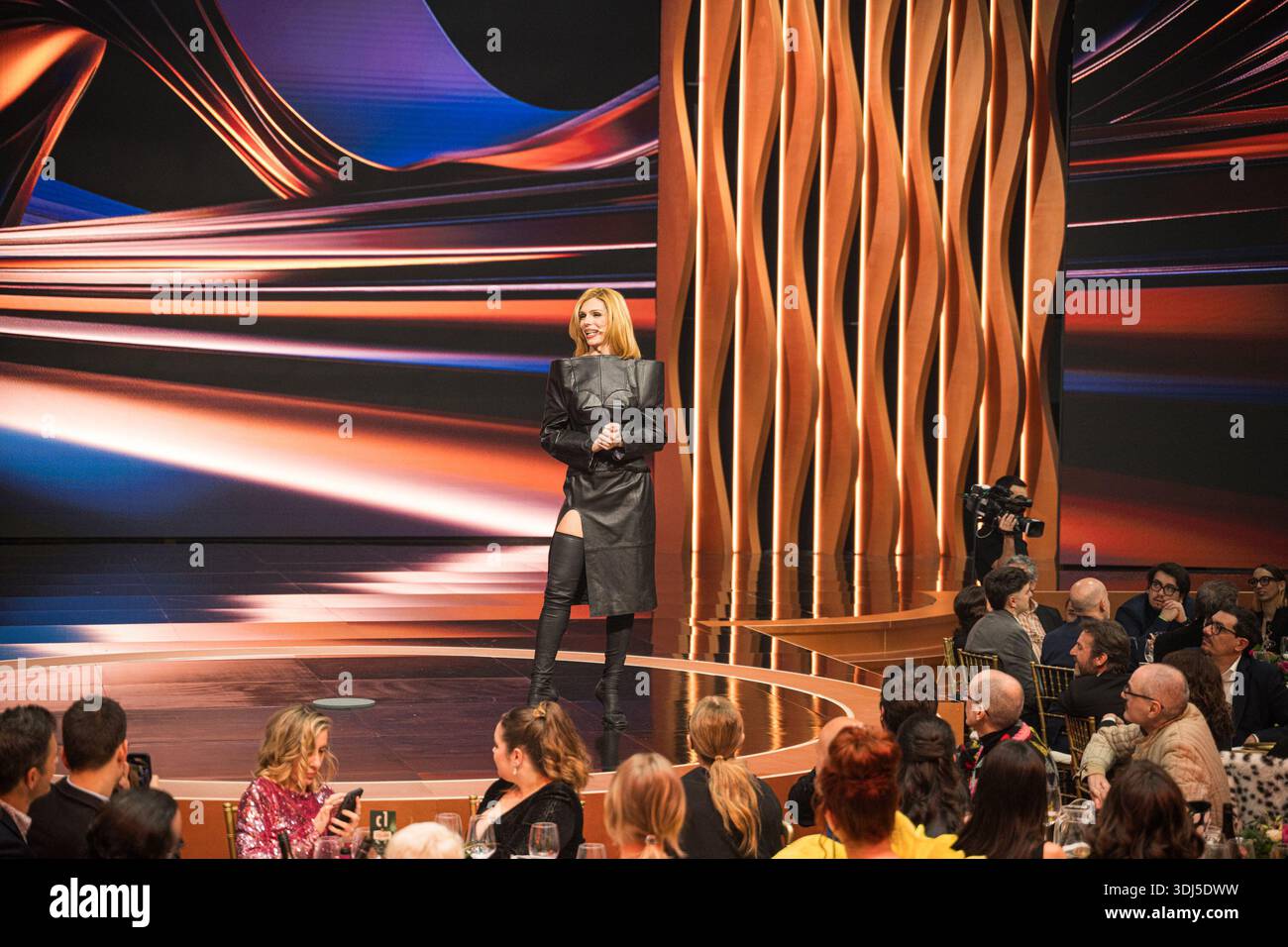 The presenter, Samantha Hudson, during the Feroz Awards 2026 gala, at ...