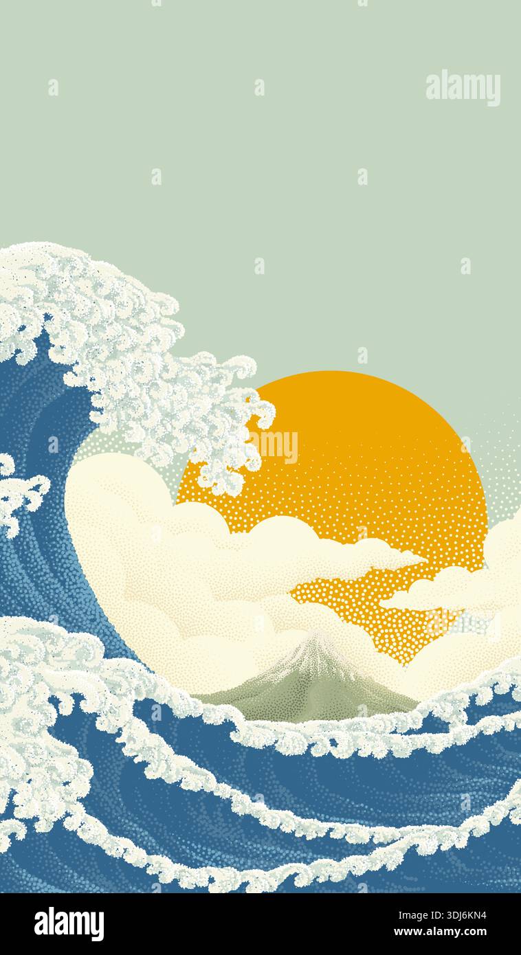 Japanese sea Stock Vector Images - Alamy