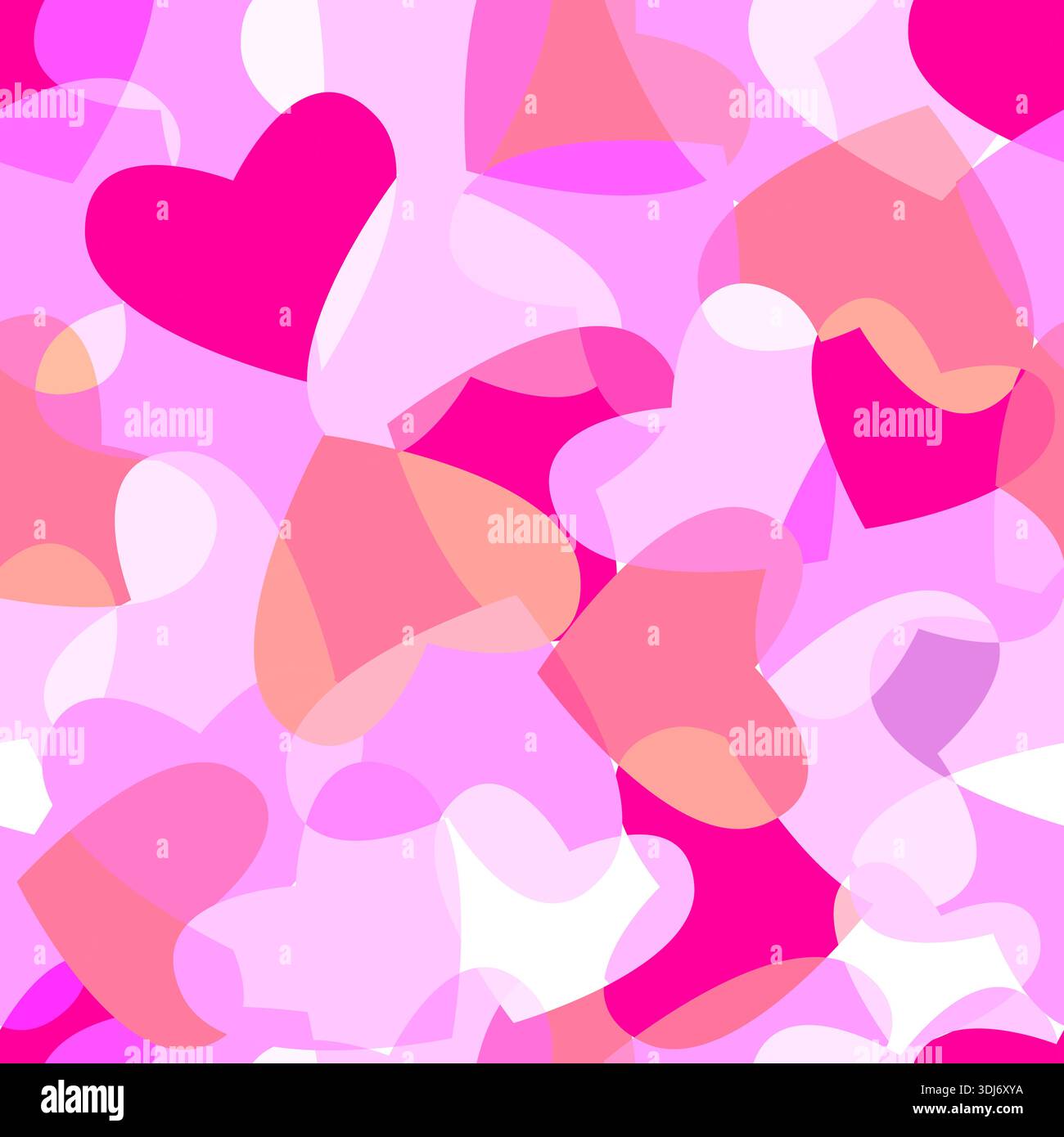 seamless background with hearts . Hand drawn. Not AI, vector ...