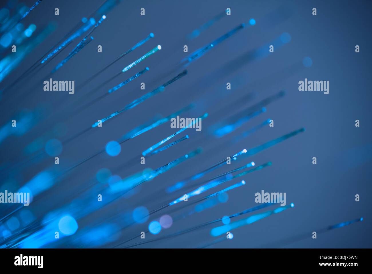 Fiber optical network cable close up. Internet technology concept background Stock Photo