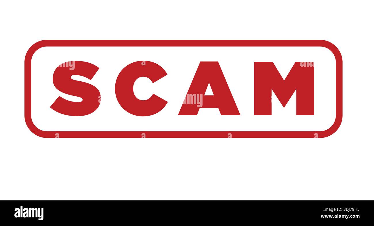 Scam alert stamp. Stock Vector