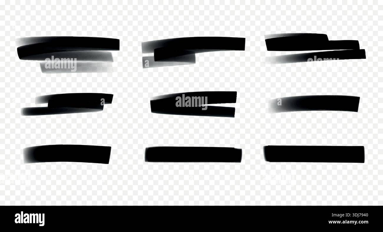 Thick marker strokes. Stock Vector