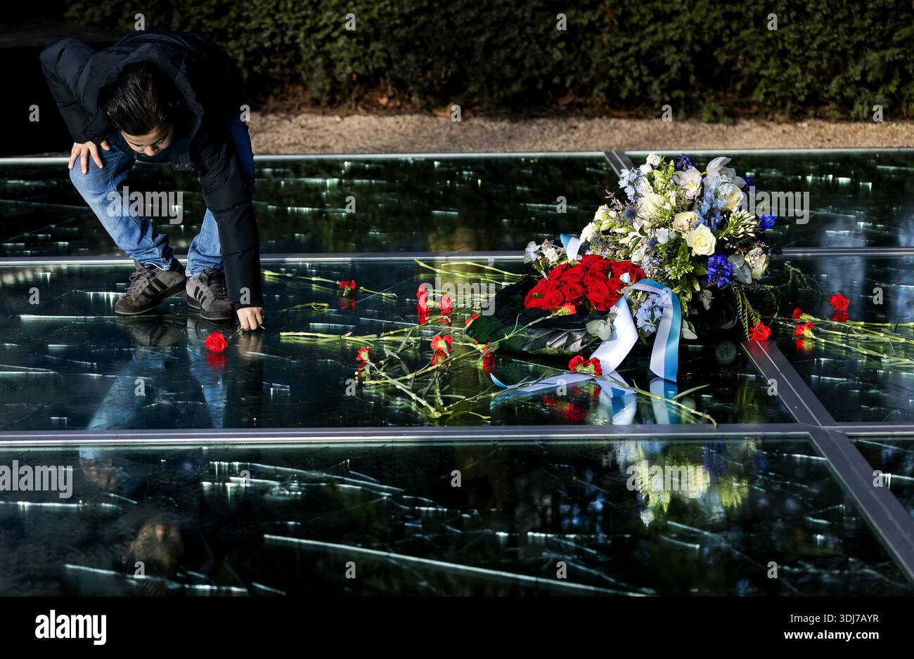 AMSTERDAM - Children lay flowers during the National Holocaust ...