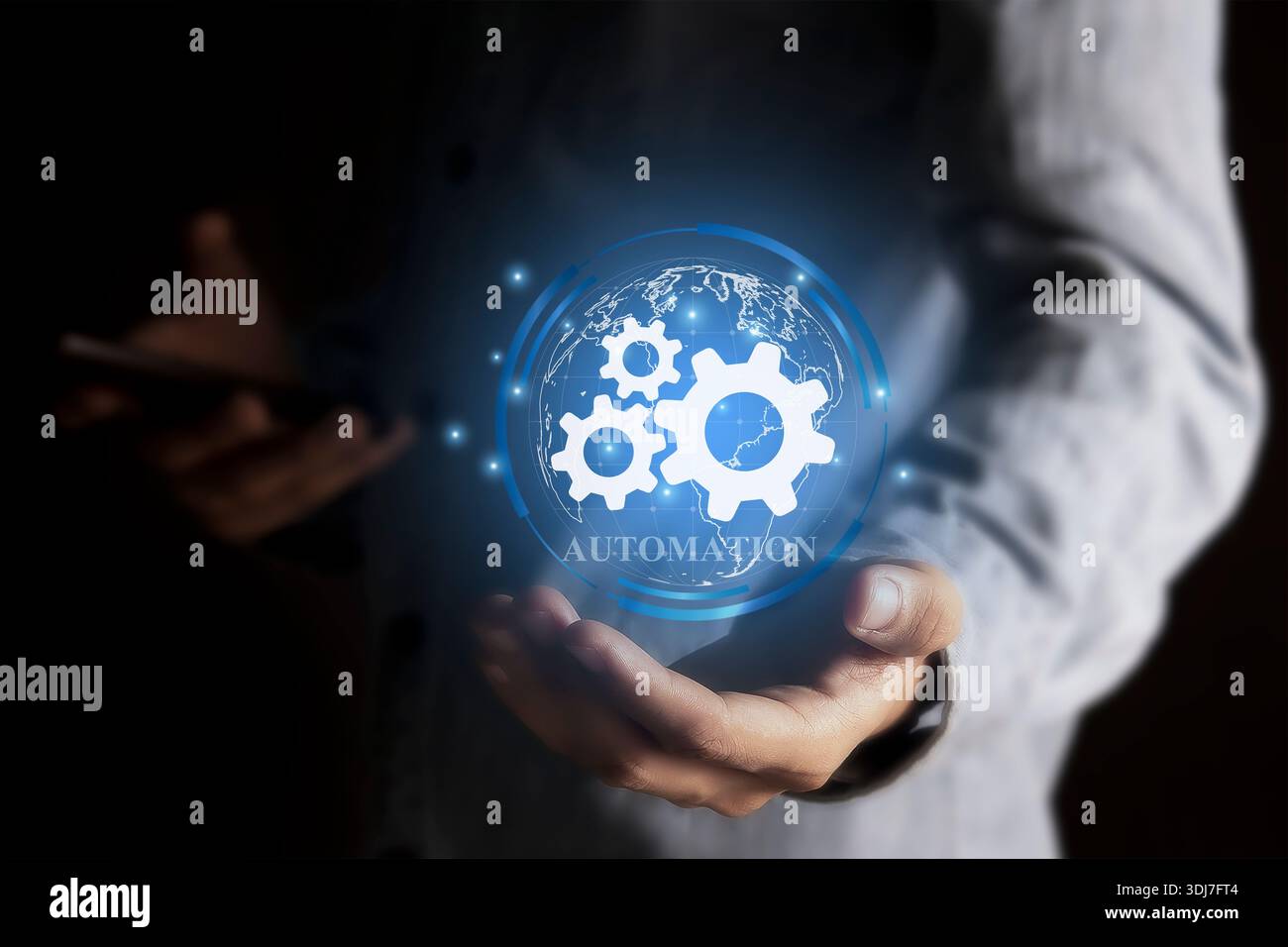 Automation workflow optimization ideas industrial business process marking Stock Photo