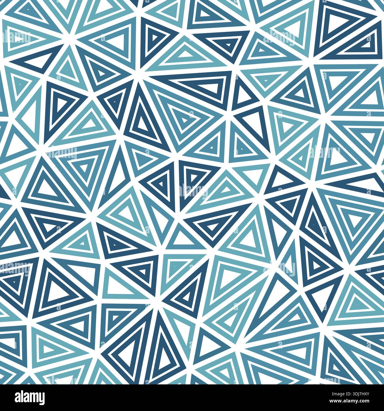 Triangulation geometric shapes background. Medium triangle size. Multiple repeated inner triangles. Monotone style. Repeatable pattern. Stock Vector