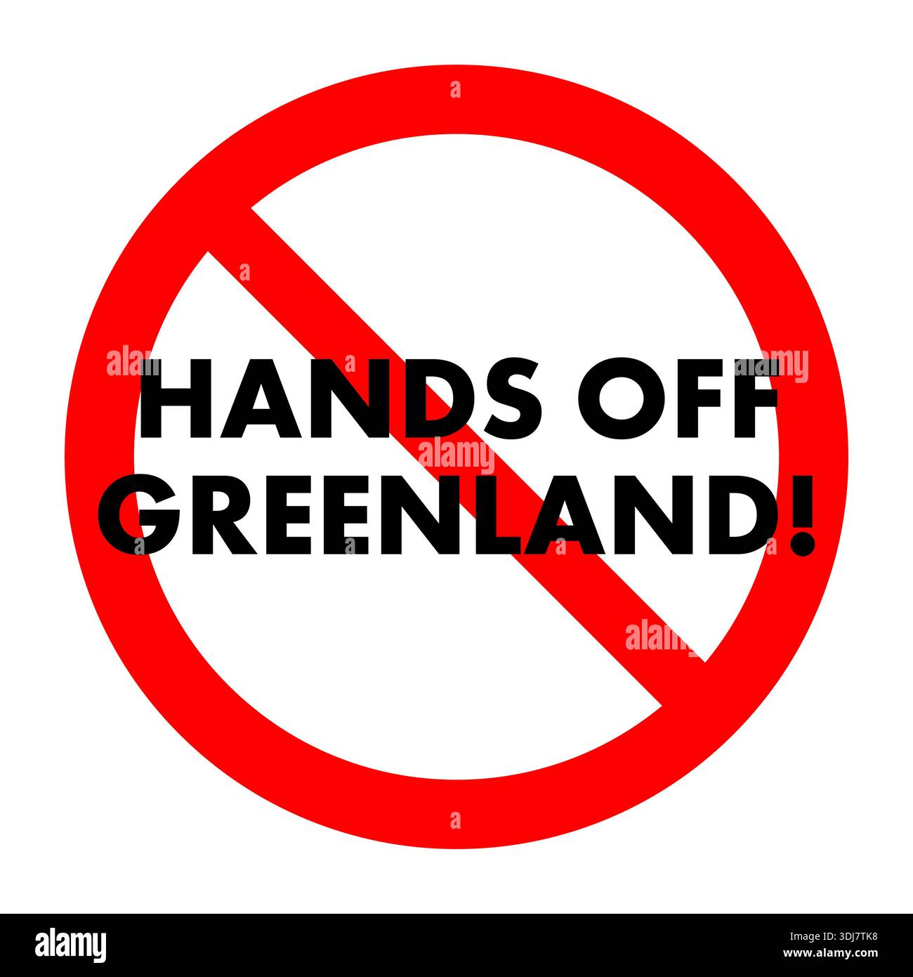 HANDS OF GREENLAND do not sign. Annexation of Greenland. Flat vector ...