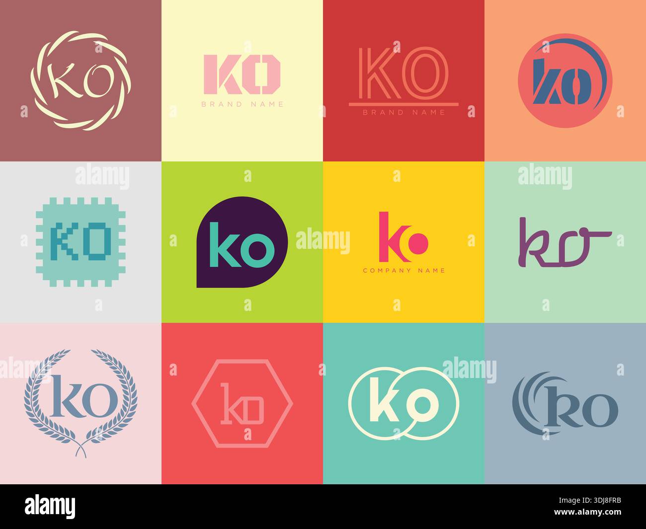 Ko Lettering Ko font hi-res stock photography and images - Alamy