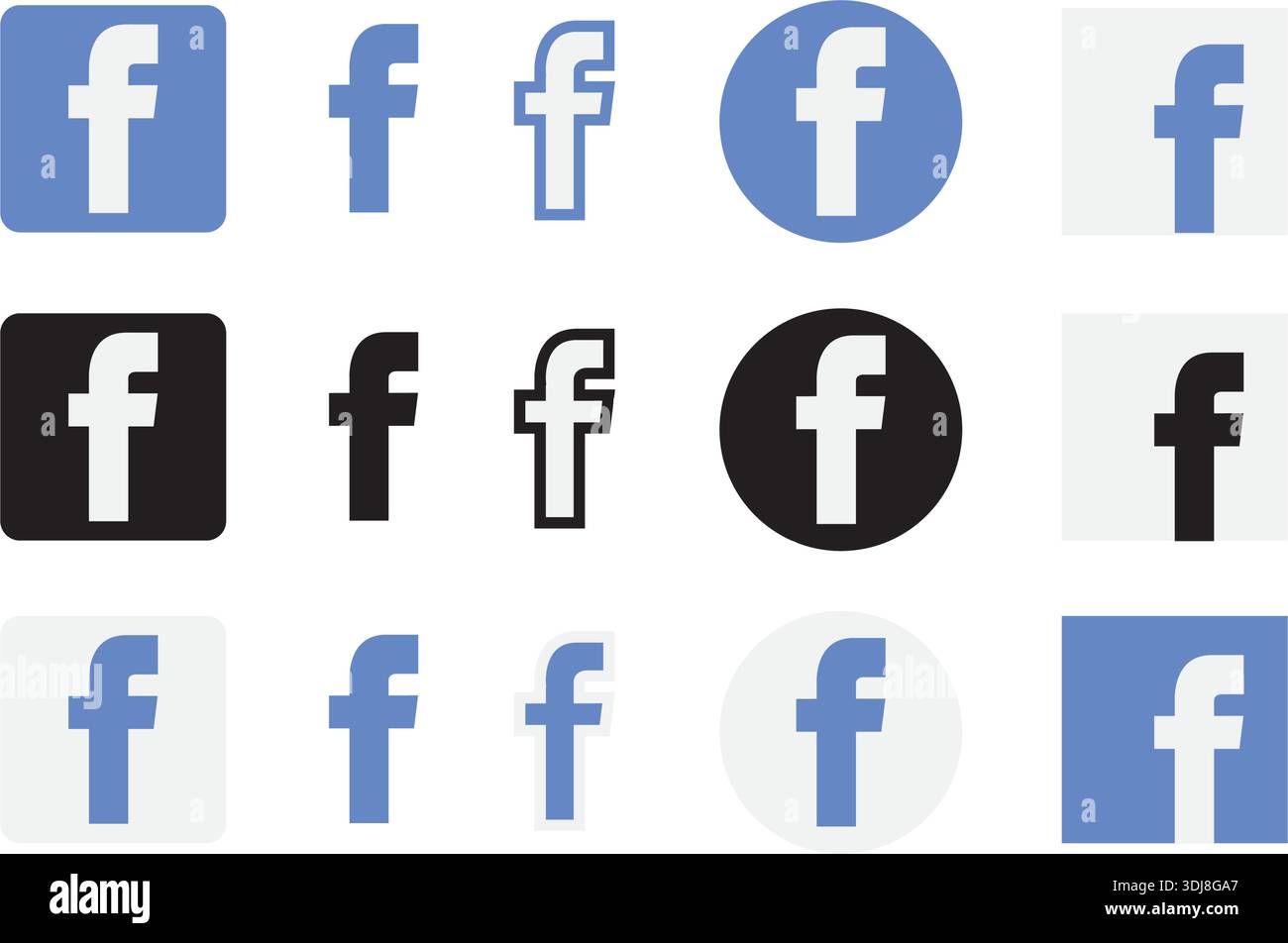 Facebook logo Stock Vector