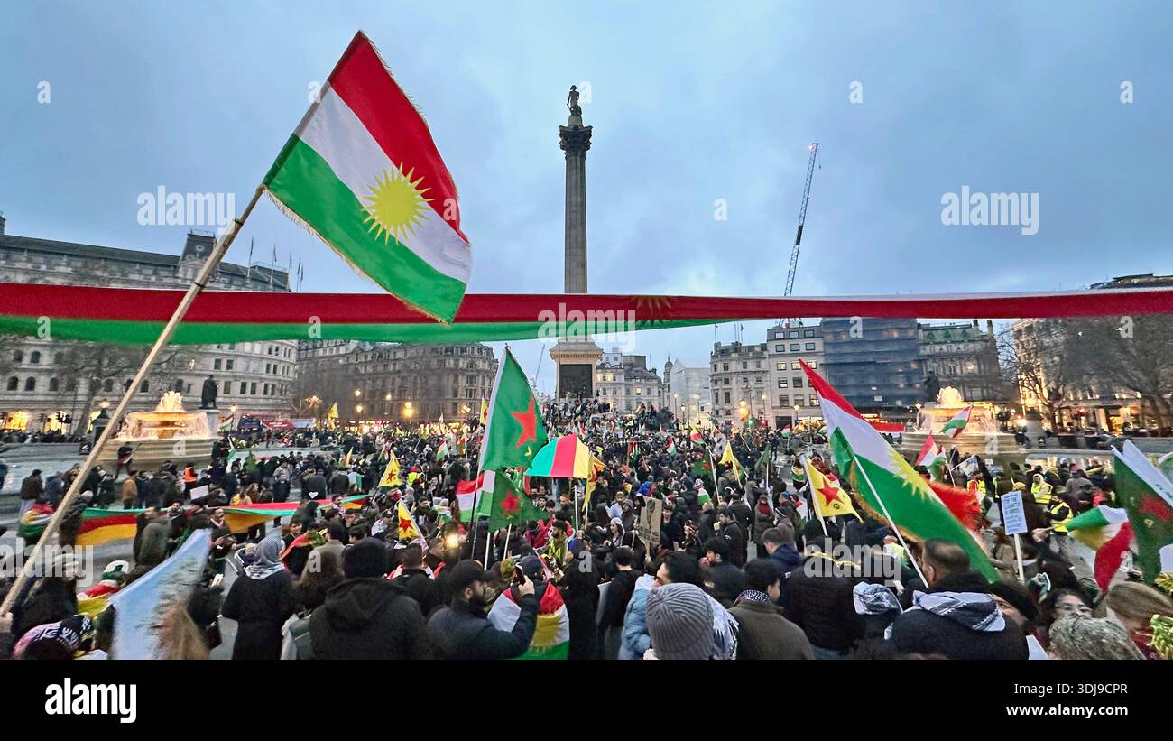 London, UK. 25th January 2026. Stand with Rojava Kurdistan ...