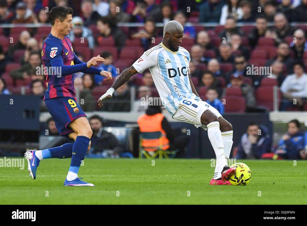 Spanish La Liga EA Sports soccer match FC Barcelona vs Real Oviedo at ...