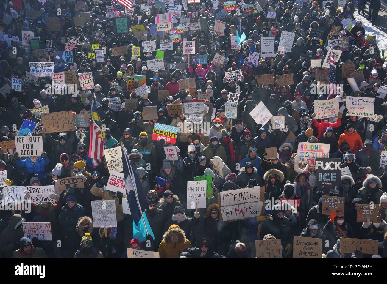 EDS NOTE: OBSCENITY - People protest against ICE (Immigration and ...