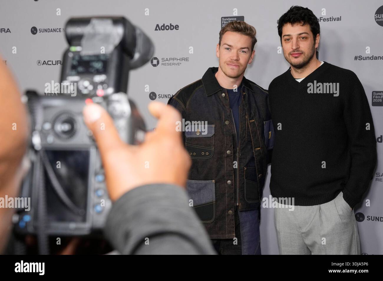 Will Poulter, left, and Adam Meeks attend the premiere of 
