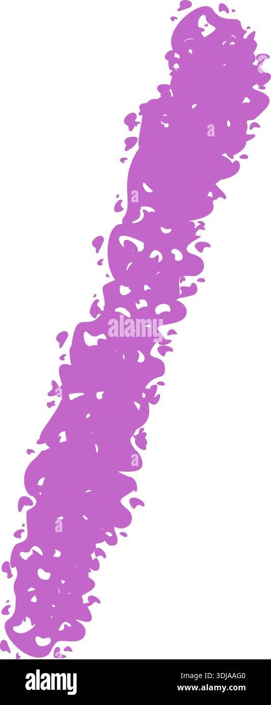 Purple Hand Drawn Chalk Quote Mark Stock Vector