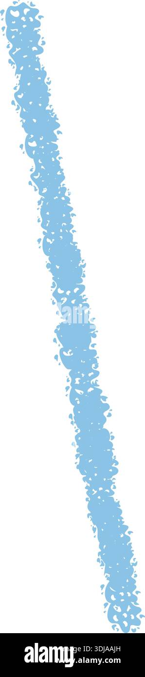 Hand Drawn Blue Crayon Slash Symbol Stock Vector